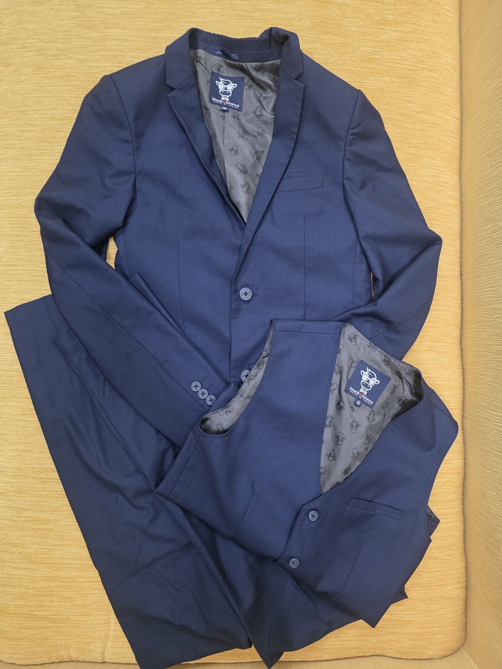 Boys Navy 3 Piece Suit Matching Set by Black N Bianco